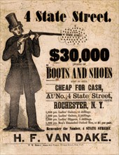 H.F. Van Dake. 4 State Street advertisement  circa 1859.