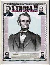 Abraham Lincoln print  circa 1865.
