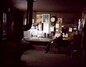 The yardmaster's office at the receiving yard, North Proviso(?), C & NW RR, Chicago, Ill. December 1942.