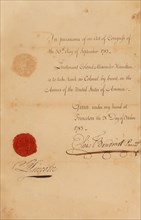 Alexander Hamilton's Commission to Take Rank as Colonel (restored).