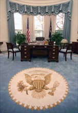 Oval Office during the George H.W. Bush Administration 1988-1992.