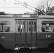 Tram signs from line 25, partially President Kennedylaan and Rivierenlaan / Date February 12, 1964.