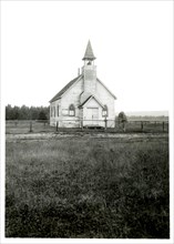 Rural church in South Dakota (prior to 1960s).