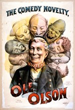 The comedy novelty, Ole Olson poster circa 1890.