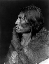Edward S. Curtis Native American Indians - Assiniboine man, Mosquito Hawk circa 1908.
