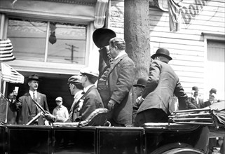 Theodore Roosevelt in car.