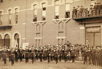 Deadwood. Grand Lodge I.O.O.F. of the Dakotas, resting in front of City Hall after the Grand Parade, May 21, 1890 .