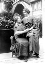 Mrs. Anne Sullivan Macy and Helen Keller.