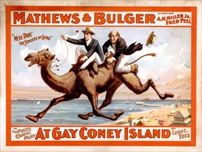 Mathews & Bulger in the polite comic play, At gay Coney Island by Levin C. Tees. circa 1896.