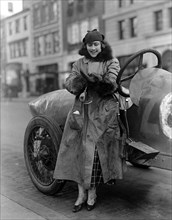 Miss Elinor Blevins, movie star, aviatrix, auto racer circa 1915.