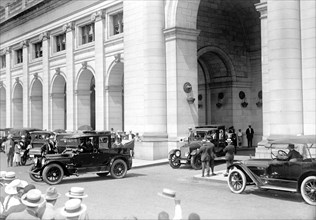 Japanese Mission to the United States leaving Union Station Washington D.C. circa 1917.