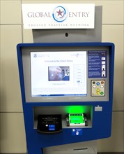Global Entry and APC Kiosks, located at international airports across the nation, streamline the passenger's entry into the United States.  2014.