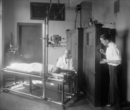 Emergency Hospital interior circa early 1900s .