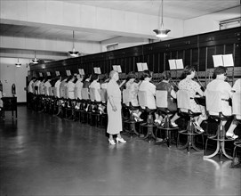 U.S. Capitol switchboard operators circa 1937 .