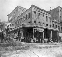 Nevada History - International Hotel, C Street, Virginia City circa 1866.