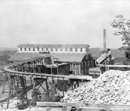 California History - Ophir Quartz Mill, Grass Valley, Nevada County circa 1866.