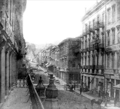 California History - Sacramento Street, West from Montgomery St., San Francisco circa 1866.