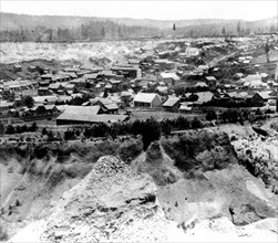 California History - Town of Dutch Flat, from the South-East - Placer County circa 1866.