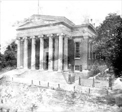 California History - The State Capitol at Sacramento City circa 1866.