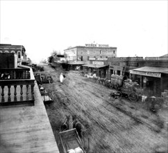 California History - Centre Street, Stockton, San Joaquin County circa 1866.