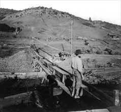 California History - Placer Mining, Brown's Flat, Tuolomne County circa 1866.