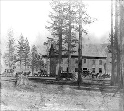 California History - Pollard's Station, Donner Lake, Nevada County circa 1866 .