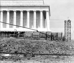Washington D.C. History - Lincoln Memorial under construction circa 1916.