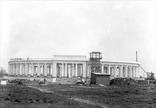 Neoclassical Architecture - Memorial Ampitheater under construction at Arlington National Cemetery circa April 1916 .