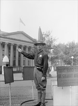 Washington D.C. History - Traffic policeman at 15th and New York Avenue circa 1918.