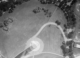 Washington D.C. History - Aerial view of Washington Monument circa 1919 .