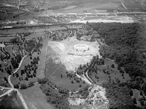 Washington D.C. History - Arlington National Cemetery aerial view circa 1919 .