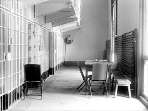 Washington D.C. History - District of Columbia Jail interior circa 1919 .