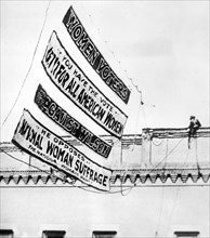 Woman Suffrage Movement - Woman Suffrage Banner circa 1919.