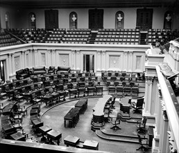 Newly decorated Senate chamber is ready for the Nation's lawmakers who will go into the 75th session of Congress on January 5 1937.