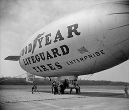 Goodyear blimp at Washington Air Post circa April 13, 1938.