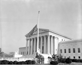 The flags in front of the United States Supreme Court were lowered to half-mast today out of respect to Associate Justice Pierce Butler circa November 1939.