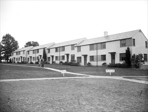 Low-rent housing project completed, Berwyn Heights, MD built by the Resettlement Administration circa 1936.