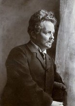 Portrait of Swedish author August Strindberg Date: 1899  .