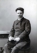 Swedish author August Strindberg.; Date: 1890.