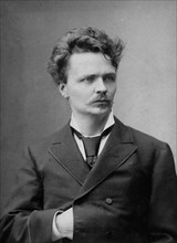 Portrait of Swedish author August Strindberg   / Date: 1880s .