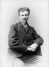 Swedish author August Strindberg, Date: 1884, .