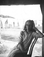 Mountain woman in the hills near Austin, Texas circa 1934-1950.