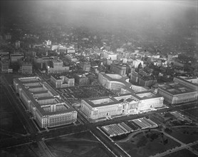Washington D.C. History - Aerial view of Washington D.C. circa January 1935.