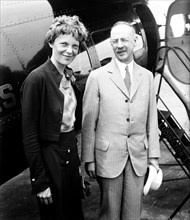 Amelia Earhart, left circa 1932.