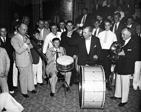 Congressional musicians. Representatives Connery, Buchanan, Sol Bloom and Sirovich, gave the House a treat last night, by playing a number of old tunes. 8/27/35.