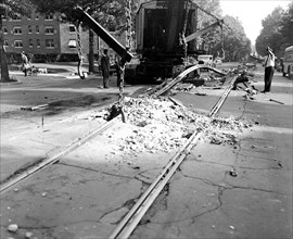 Streetcar Track removal circa 1935.