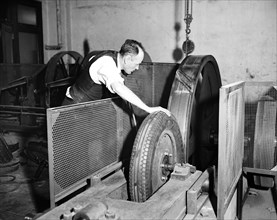 Tire testing, Bureau of Standards circa 1936.