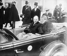 Herbert Hoover and Franklin D. Roosevelt in presidential automobile circa 1933.