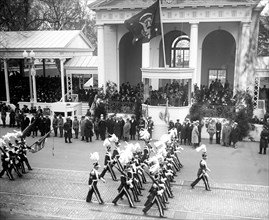 Franklin D. Roosevelt - Franklin D. Roosevelt inauguration. Parade and presidential viewing stand. Washington, D.C. circa March 4, 1933.