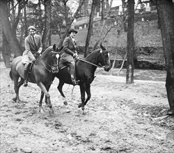 Eleanor Roosevelt on horseback circa 1933.